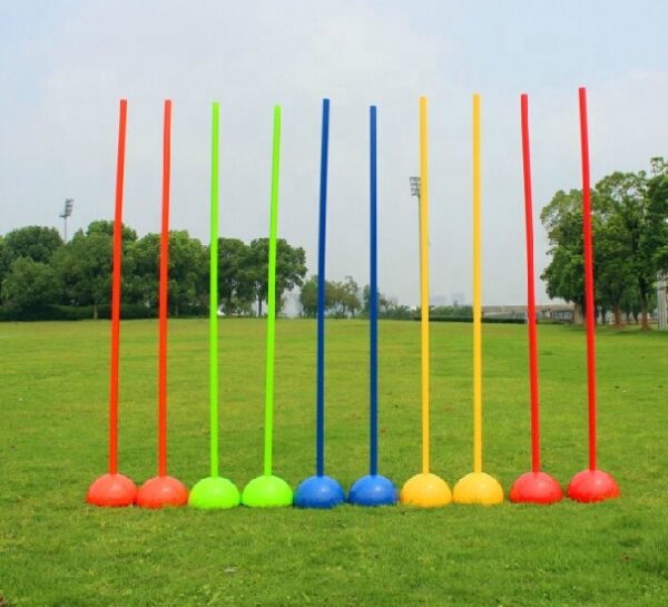 Agility training poles set